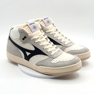 Mizuno City Wind Mid Top Sneaker Size 9.5 Mens Gray/Navy/White D1GA241601, NEW